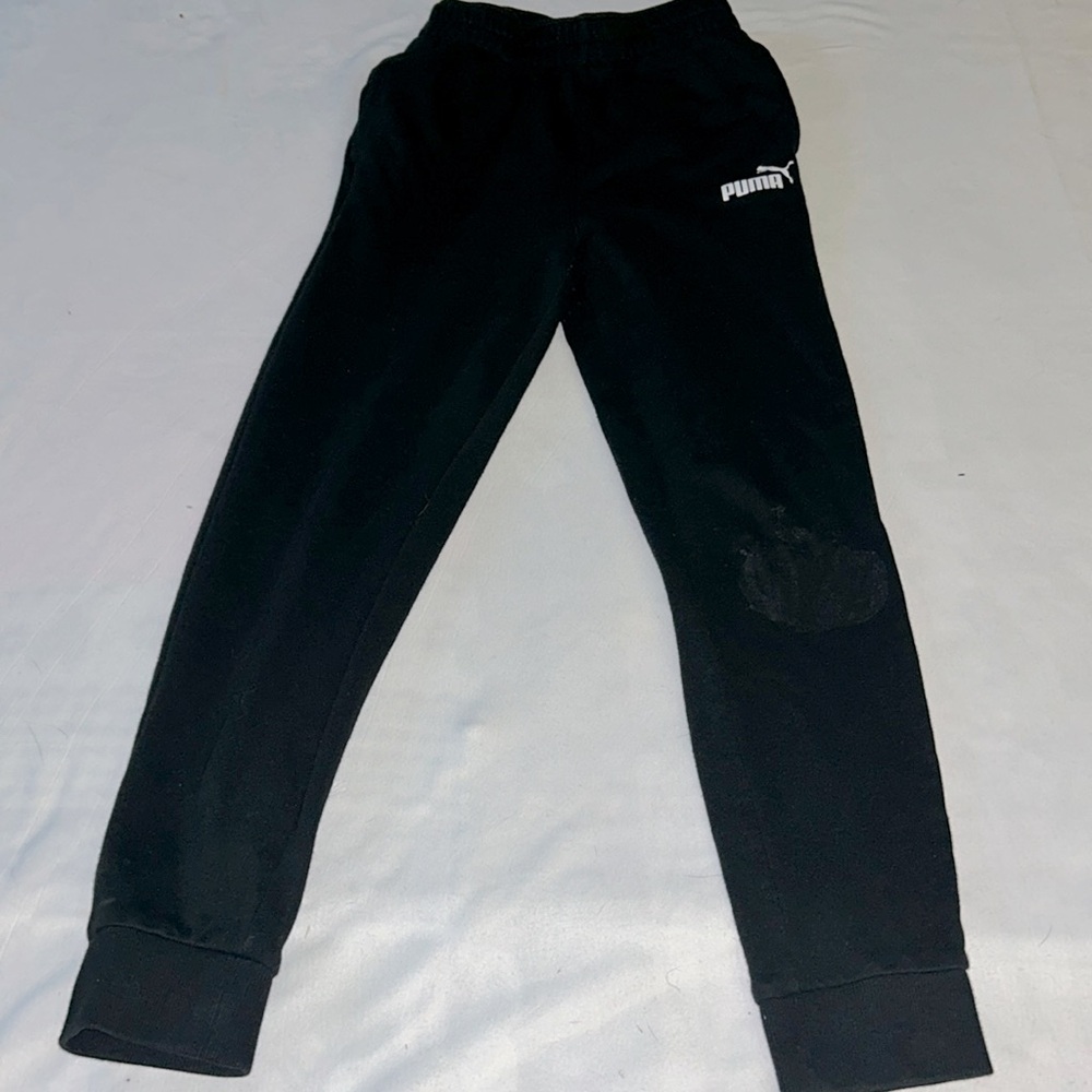 Girls puma black sweatpants